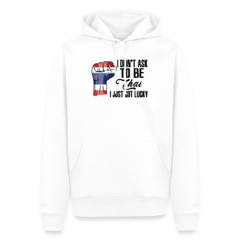 Fierté thaïlandaise Drapeau thaïlandais - Sweat à capuche Premium bio Homme - blanc - Devant - Nico (187cm)