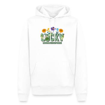 St. Patrick's Day Shirt, Lucky Labor und Lieferung - Männer Premium Bio Hoodie - Weiß - Vorne - Nico (187cm)