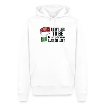 Ungarischer Stolz Ungarische Flagge Gewachsen - Männer Premium Bio Hoodie - Weiß - Vorne - Nico (187cm)