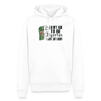 Algerischer Stolz Algerische Flagge Gewachsen - Männer Premium Bio Hoodie - Weiß - Vorne - Nico (187cm)
