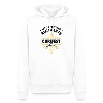 CureFest 2023 CureFest pour les patients atteints de cancer infantile - Sweat à capuche Premium bio Homme - blanc - Devant - Nico (187cm)