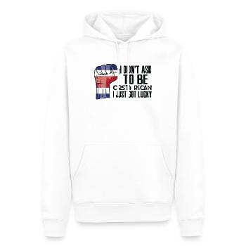 Costa Rican Pride Costa Rica Flag Grown Costa - Men’s Premium Organic Hoodie - white - Front - Nico (187cm)