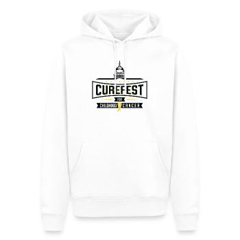 CureFest 2023 CureFest pour les patients atteints de cancer infantile - Sweat à capuche Premium bio Homme - blanc - Devant - Nico (187cm)