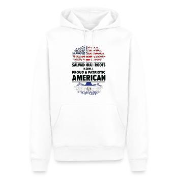 Salvadorian American Patriot États-Unis - Sweat à capuche Premium bio Homme - blanc - Devant - Nico (187cm)