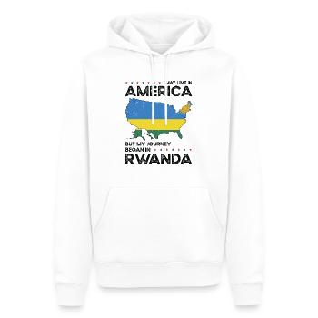 Ruandische amerikanische Patriotin USA Gewachsen - Männer Premium Bio Hoodie - Weiß - Vorne - Nico (187cm)