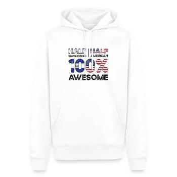 Salvadorian American Patriot États-Unis - Sweat à capuche Premium bio Homme - blanc - Devant - Nico (187cm)