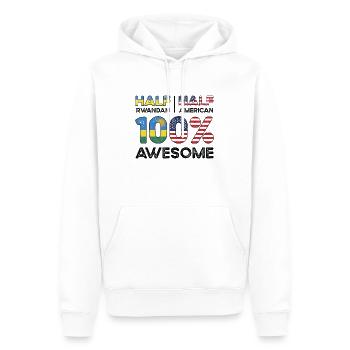 Rwandan American Patriot USA Grown - Sweat à capuche Premium bio Homme - blanc - Devant - Nico (187cm)