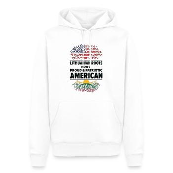 Litauisch Amerikanischer Patriot USA Gewachsen - Männer Premium Bio Hoodie - Weiß - Vorne - Nico (187cm)