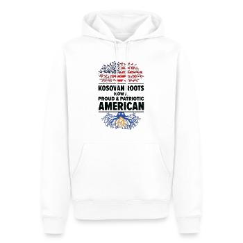 Kosovar American Patriot États-Unis - Sweat à capuche Premium bio Homme - blanc - Devant - Nico (187cm)