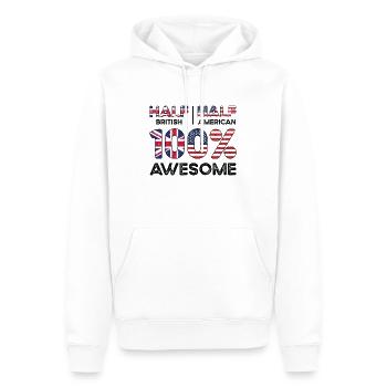 British American Patriot USA Grown - Sweat à capuche Premium bio Homme - blanc - Devant - Nico (187cm)
