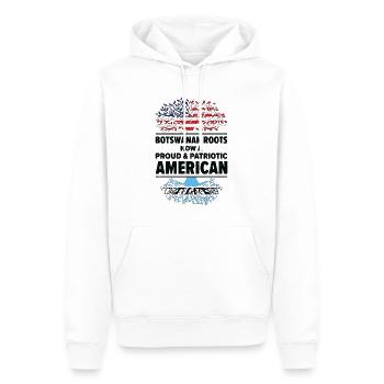 Botswana American Patriot États-Unis - Sweat à capuche Premium bio Homme - blanc - Devant - Nico (187cm)