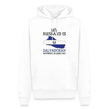 Nichts macht mir Angst Meine Frau ist - Männer Premium Bio Hoodie - Weiß - Vorne - Nico (187cm)