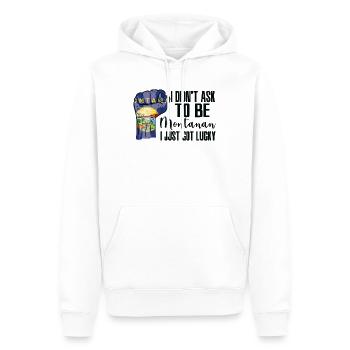 Montanan Américain US Patriot États-Unis cultivé Montana - Sweat à capuche Premium bio Homme - blanc - Devant - Nico (187cm)