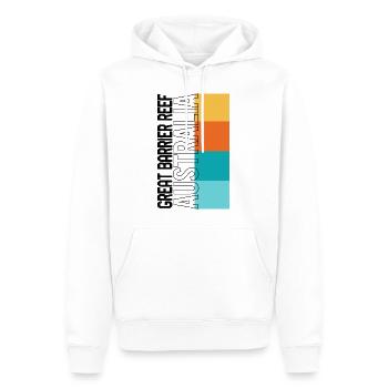 Vintage Australien Hemd, Great Barrier Reef - Männer Premium Bio Hoodie - Weiß - Vorne - Nico (187cm)
