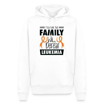 Épinglettes de sensibilisation à la leucémie Ruban de cancer de la leucémie - Sweat à capuche Premium bio Homme - blanc - Devant - Nico (187cm)