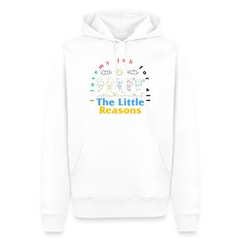 Lehrer-Shirt, ich liebe meinen Job für all das Kleine - Männer Premium Bio Hoodie - Weiß - Vorne - Nico (187cm)