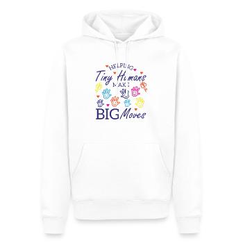 Ergothérapeute Ergothérapie Tiny Humans OT - Sweat à capuche Premium bio Homme - blanc - Devant - Nico (187cm)
