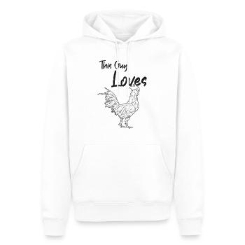 Gay Pride LGBTQ LGBT Bisexuel - Sweat à capuche Premium bio Homme - blanc - Devant - Nico (187cm)