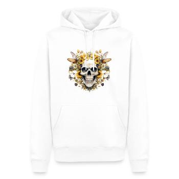 Blumen Nektar Totenkopf T-Shirt Bumblebee Garden - Männer Premium Bio Hoodie - Weiß - Vorne - Nico (187cm)