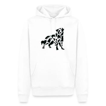 Chien de berger australien Mama Beagle papa - Sweat à capuche Premium bio Homme - blanc - Devant - Nico (187cm)
