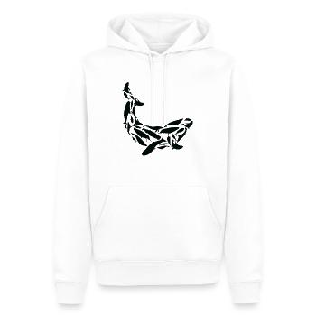 Wal Blauwal Orca Meeresbiologe Silhouette - Männer Premium Bio Hoodie - Weiß - Vorne - Nico (187cm)