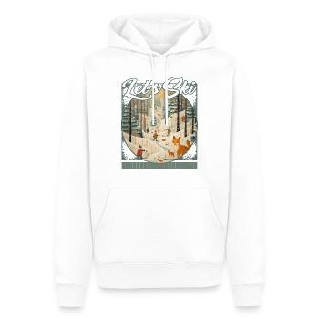 Let's Ski Skiing Waldkreaturen Skurriler Skifahrer Fuchs - Männer Premium Bio Hoodie - Weiß - Vorne - Nico (187cm)