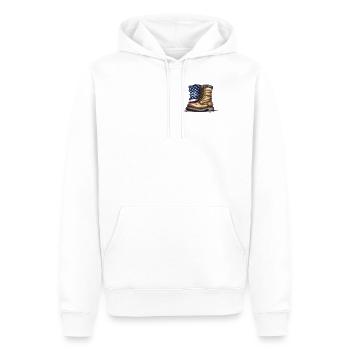 Salute to Service Patriotic Veterans Day Pocket T - Männer Premium Bio Hoodie - Weiß - Vorne - Nico (187cm)