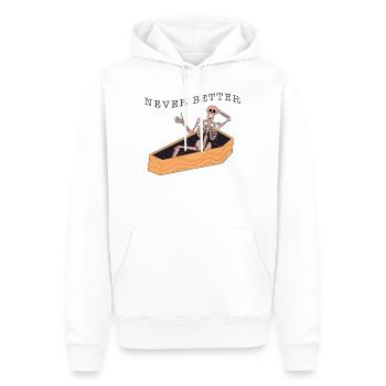 Halloween-Shirt, nie besser Skelett innen - Männer Premium Bio Hoodie - Weiß - Vorne - Nico (187cm)