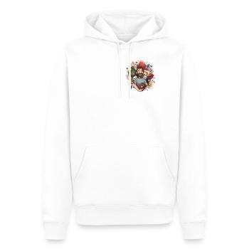 Verspielt bei Heart Activity Professional's - Männer Premium Bio Hoodie - Weiß - Vorne - Nico (187cm)