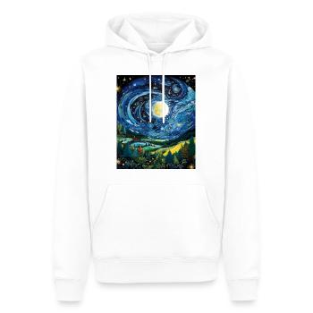 Earth Day Starry Night Shirt Van Gogh Inspired - Men’s Premium Organic Hoodie - white - Front - Nico (187cm)