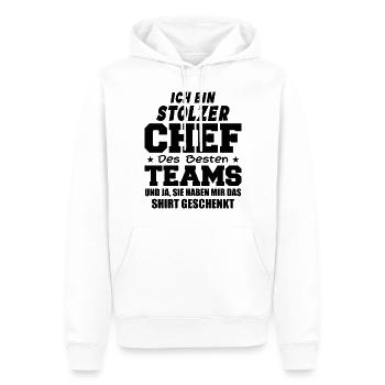 Stolzer Chef Des Besten Teams Shirt Geschenkt Fun - Männer Premium Bio Hoodie - Weiß - Vorne - Nico (187cm)