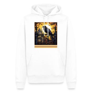 T-shirt Halloween gothique Vintage clé jaune de Raven - Sweat à capuche Premium bio Homme - blanc - Devant - Nico (187cm)