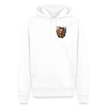 Kreative Seele an Bord Activity Professional's - Männer Premium Bio Hoodie - Weiß - Vorne - Nico (187cm)