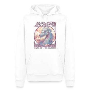 Chines New Year of Dragon Pastel Cloud Dragon - Men’s Premium Organic Hoodie - white - Front - Nico (187cm)