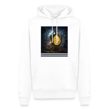 Midnight Clock & Ghosts Vintage Gothic Tee - Men’s Premium Organic Hoodie - white - Front - Nico (187cm)