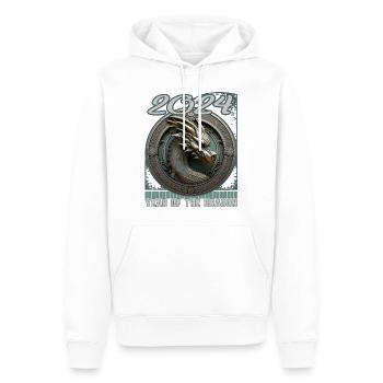 Chines New Year of Dragon Regal Coin Seal Dragon - Men’s Premium Organic Hoodie - white - Front - Nico (187cm)