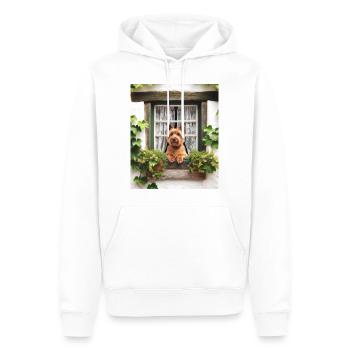 Norwich Terrier Cottagecore Dog Cottage Fenster - Männer Premium Bio Hoodie - Weiß - Vorne - Nico (187cm)