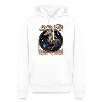 Chinesisches Neujahrsfest der Drachensternennacht - Männer Premium Bio Hoodie - Weiß - Vorne - Nico (187cm)