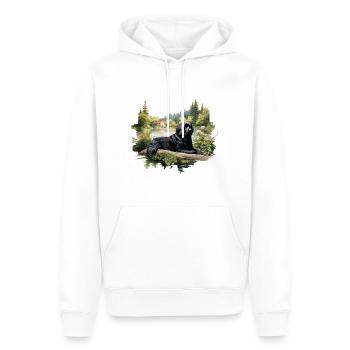Terre-Neuve Chien Cottagecore Lakeside Serenity - Sweat à capuche Premium bio Homme - blanc - Devant - Nico (187cm)