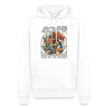 Chines Nouvel An De Dragon Symbole Collage Dragon - Sweat à capuche Premium bio Homme - blanc - Devant - Nico (187cm)
