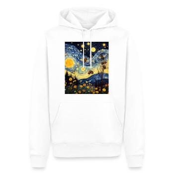 Honey Bee Sternennacht Hemd - Männer Premium Bio Hoodie - Weiß - Vorne - Nico (187cm)
