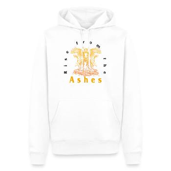 Chemise d’autonomisation, Rise From The Ashes Tee, - Sweat à capuche Premium bio Homme - blanc - Devant - Nico (187cm)