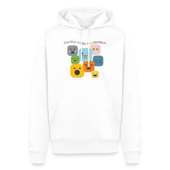 SPED Teacher Shirt, c’est normal de sentir tous les - Sweat à capuche Premium bio Homme - blanc - Devant - Nico (187cm)