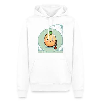 Une jolie raquette de pickleball ('kawaii') et avec - Sweat à capuche Premium bio Homme - blanc - Devant - Nico (187cm)