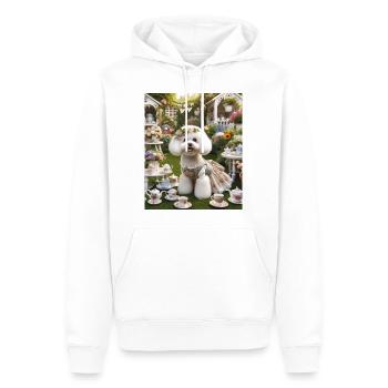 Bichon Frise Hund Cottagecore Tea Party Eleganz - Männer Premium Bio Hoodie - Weiß - Vorne - Nico (187cm)
