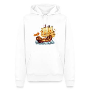 Pizza Pirate's Gasparilla Feast - Men’s Premium Organic Hoodie - white - Front - Nico (187cm)
