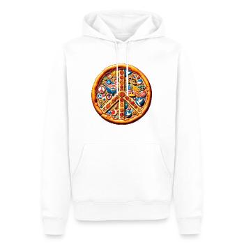 Pizza Party Politik Definition Grafik T-Shirt - Männer Premium Bio Hoodie - Weiß - Vorne - Nico (187cm)