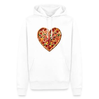 Soutien sincère pour les pizzas CHD - Sweat à capuche Premium bio Homme - blanc - Devant - Nico (187cm)