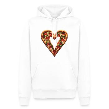 Pizza Besties für immer passend - Männer Premium Bio Hoodie - Weiß - Vorne - Nico (187cm)