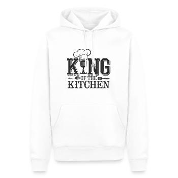 King of the Kitchen - Men’s Premium Organic Hoodie - white - Front - Nico (187cm)